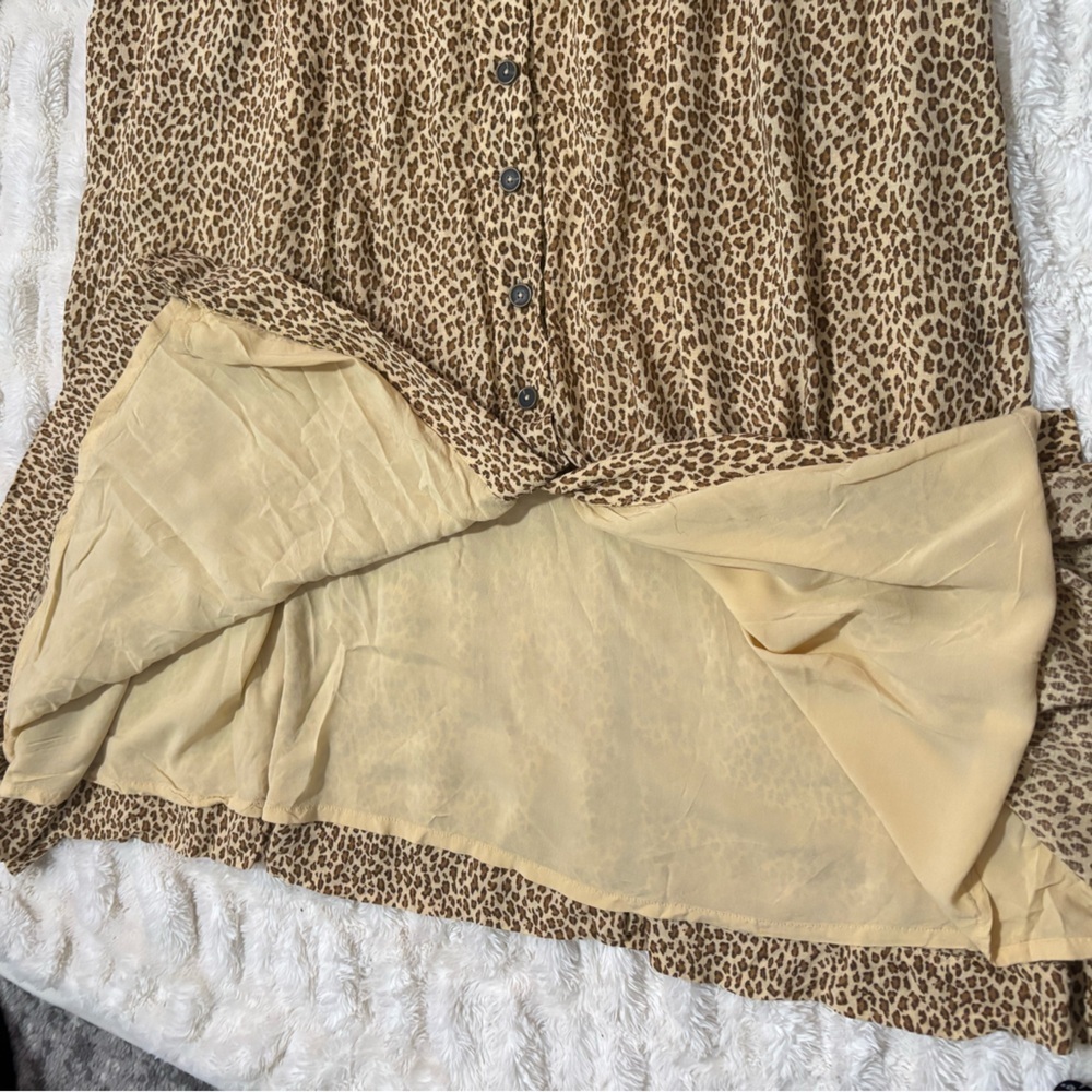 ANTHROPOLOGIE Women’s Bolano Leopard Print Midi Dress - Picture 12 of 16